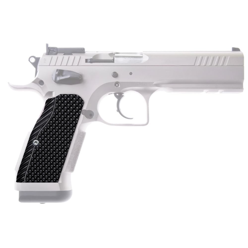 Guuun G10 Grip for Tanfoglio Small Frame, Custom Tactical Medium, Black