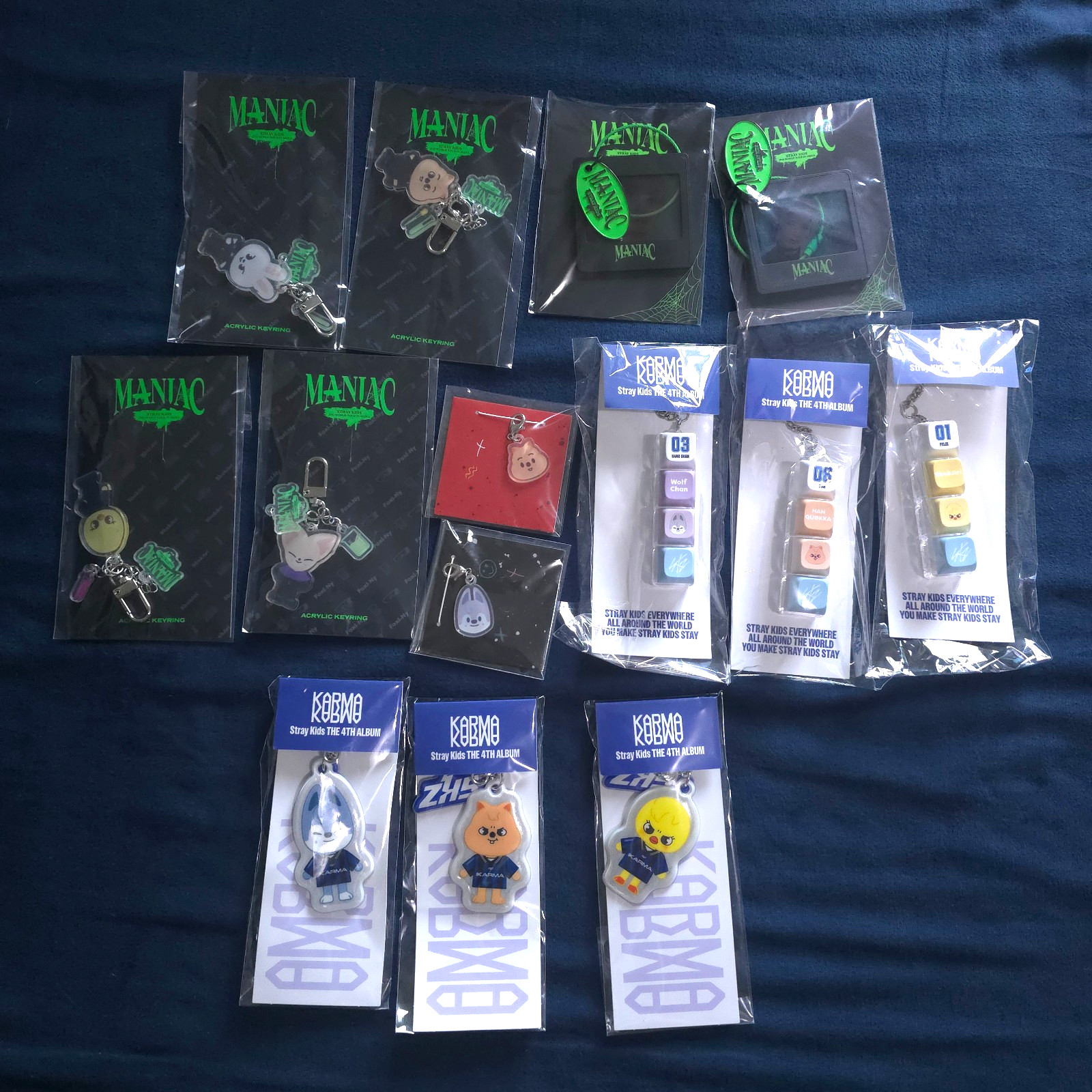 STRAY KIDS SKZOO Keyring (Maniac/Victory/Karma) (Slide film/key cap) - choose