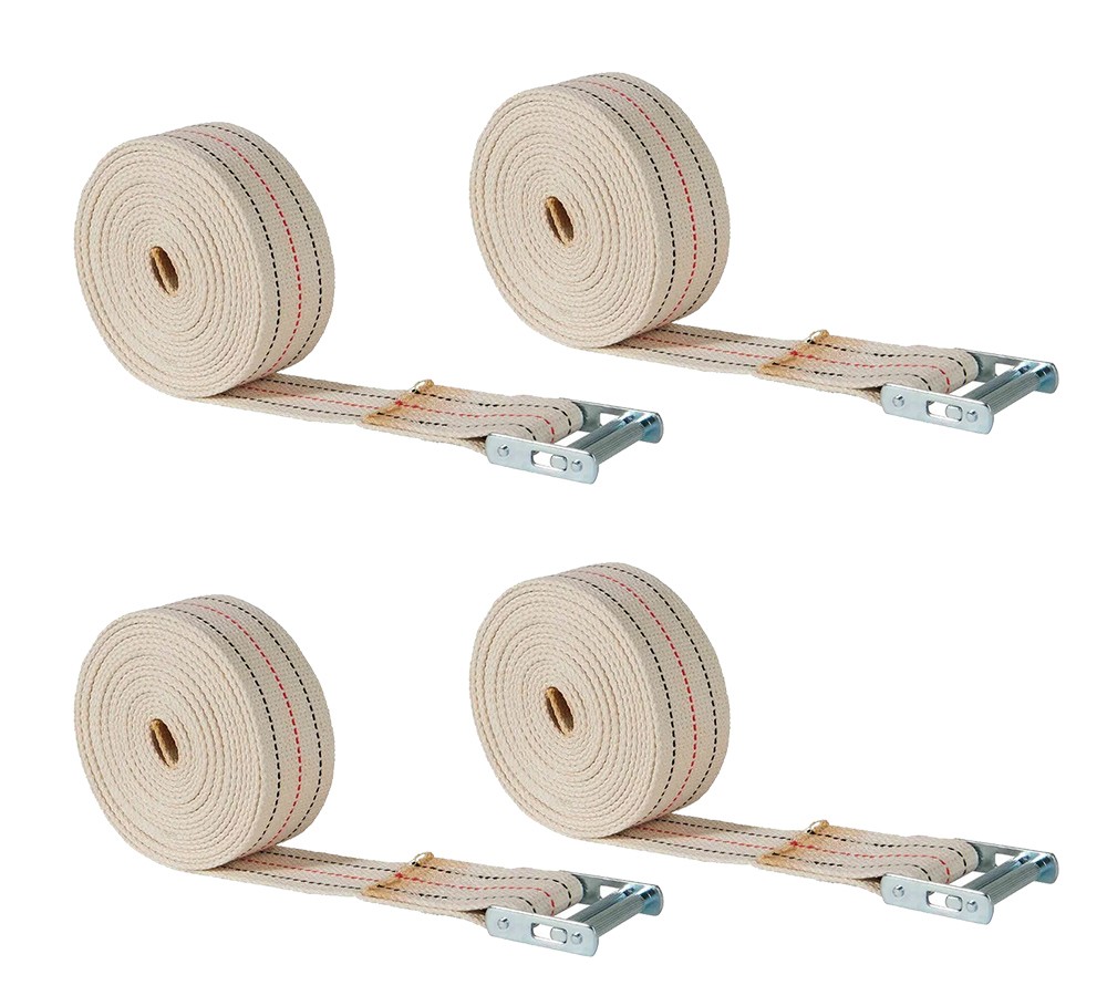 4PK 2"x28' Piano Moving Strap w/Roller Buckle Made from Cotton Webbing - 1320 BS