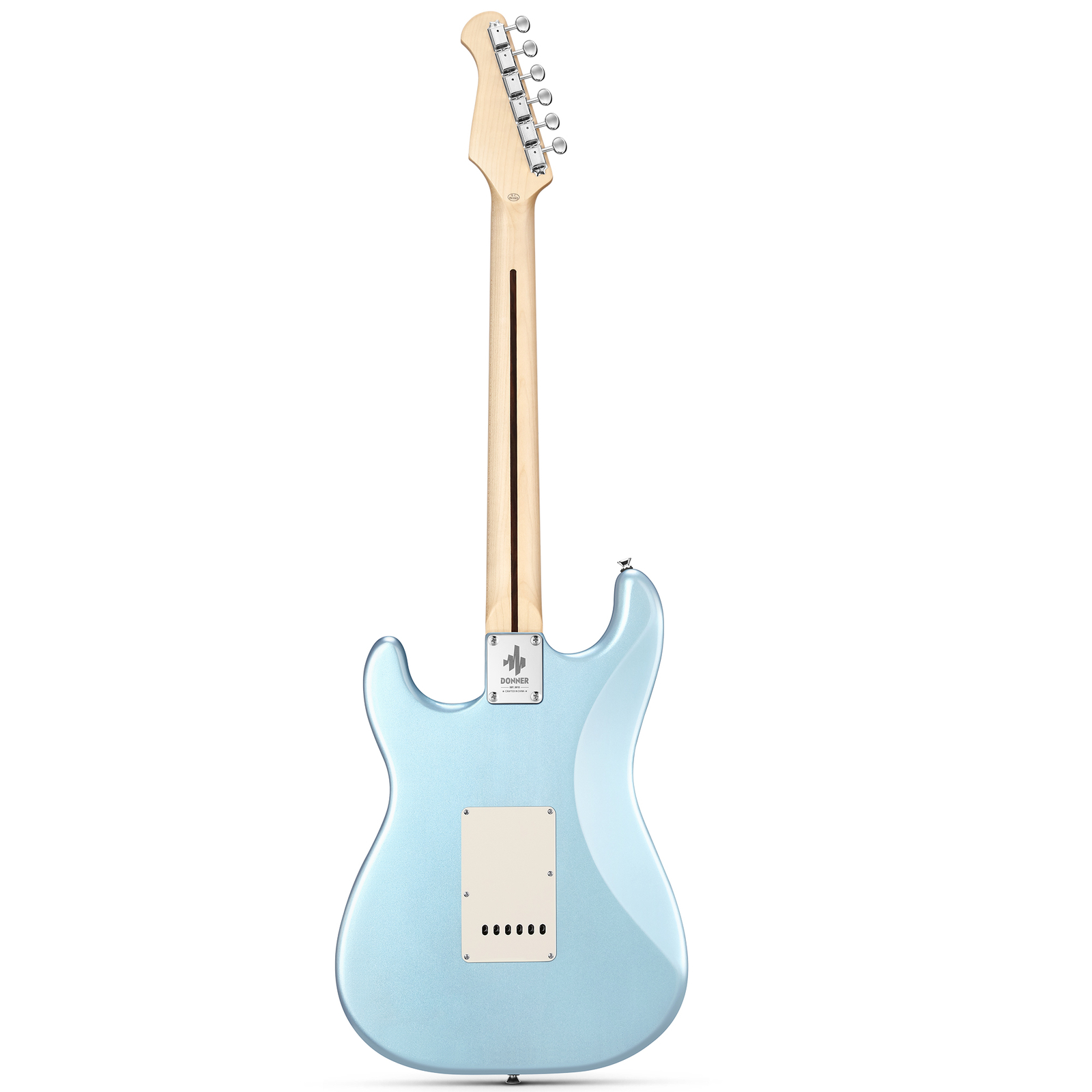 Donner 39" Electric Guitar HSS Coil Split Ice Blue Metallic Beginner Bundle