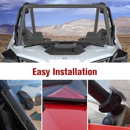 Full Windshield for RZR PRO, Clear Hard Coated Polycarbonate Vented Windscreen