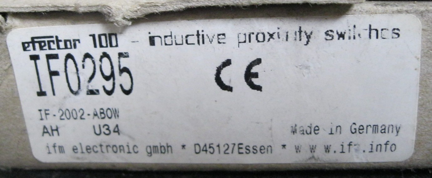 IFM IF0295 Inductive Proximity Switch