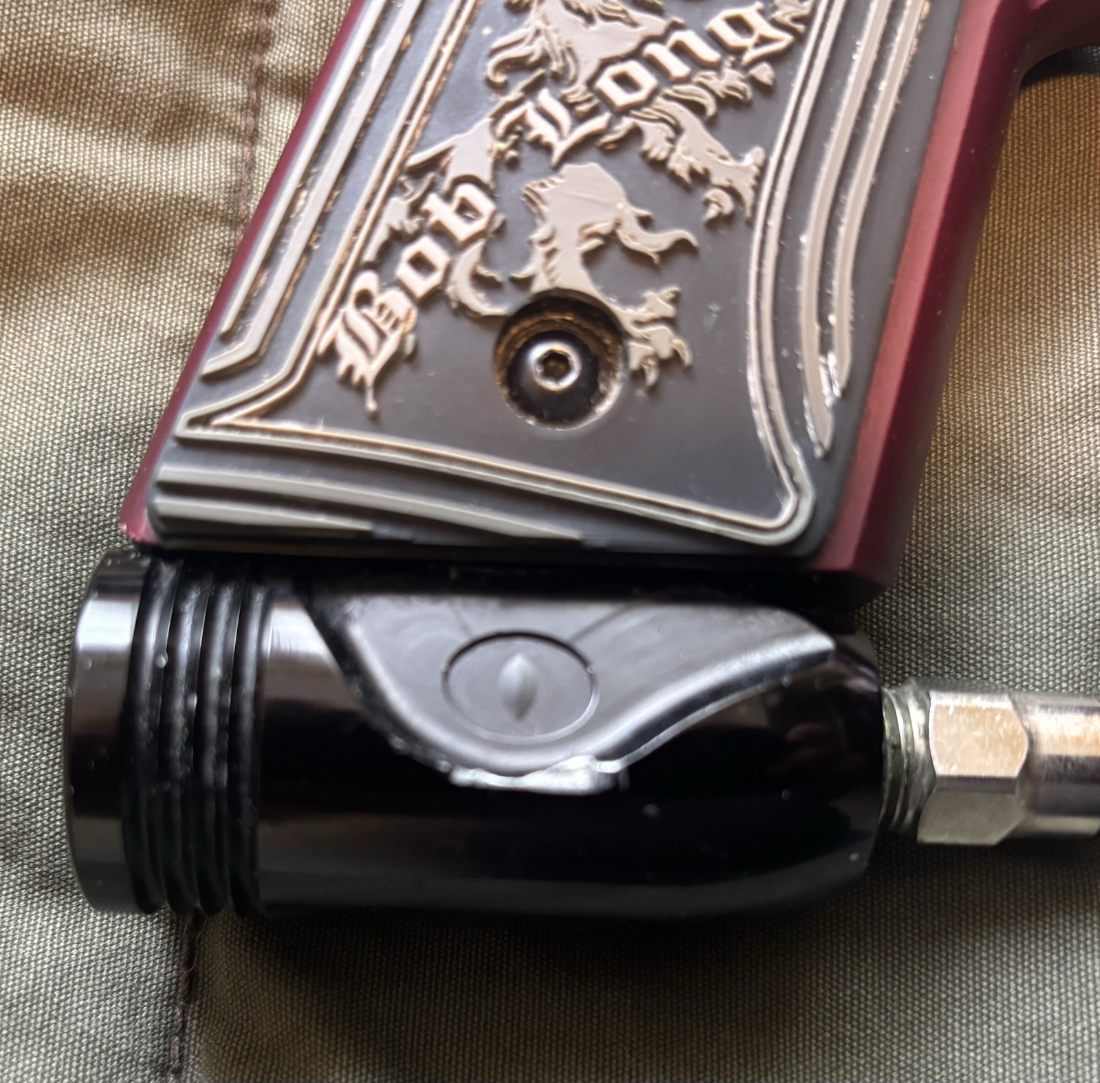 Bob Long Electronic Paintball Marker Maroon & Black with 689 Barrel