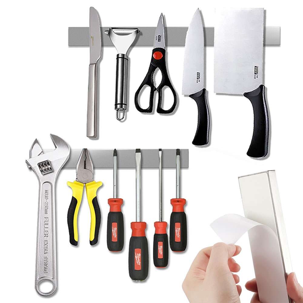 12" 16" Long Magnetic Knife Holder Block Kitchen Bar Strip Tool Wall Organizer