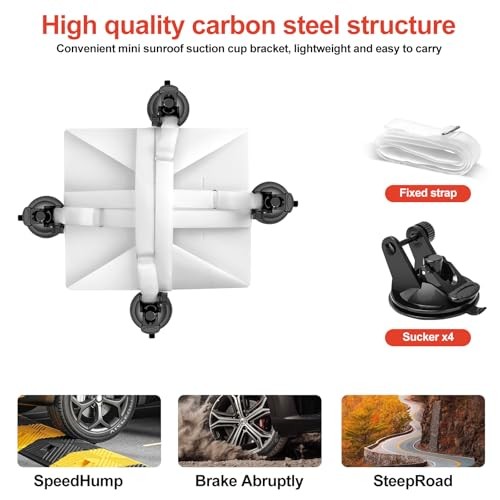 ASDKJL Foldable Starlink Mini Car Mount with Suction Cups，Quick Release