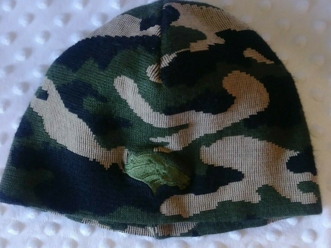 NFL BRONCOS CAMMO BEANIE ONE SIZE EUC #
