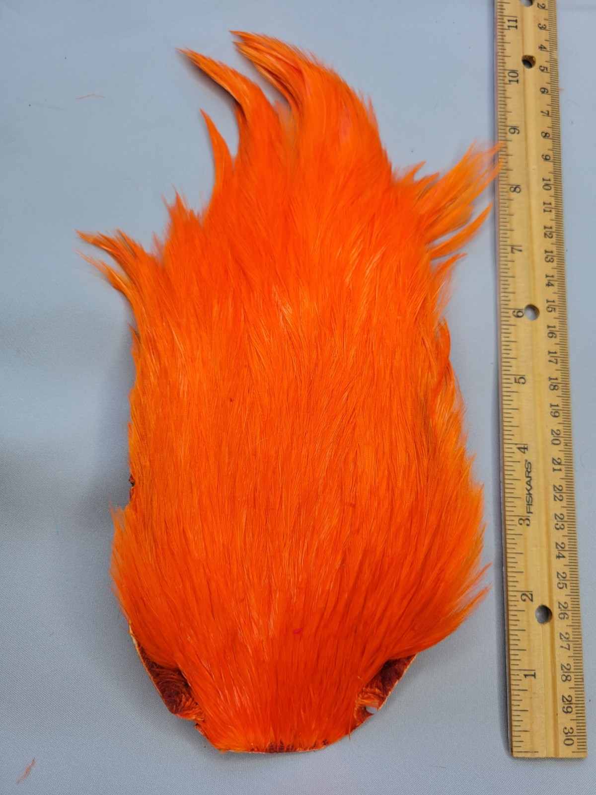 Lot 117,  Top Quality  ORANGE  India Rooster Streamer Neck Cape Feathers