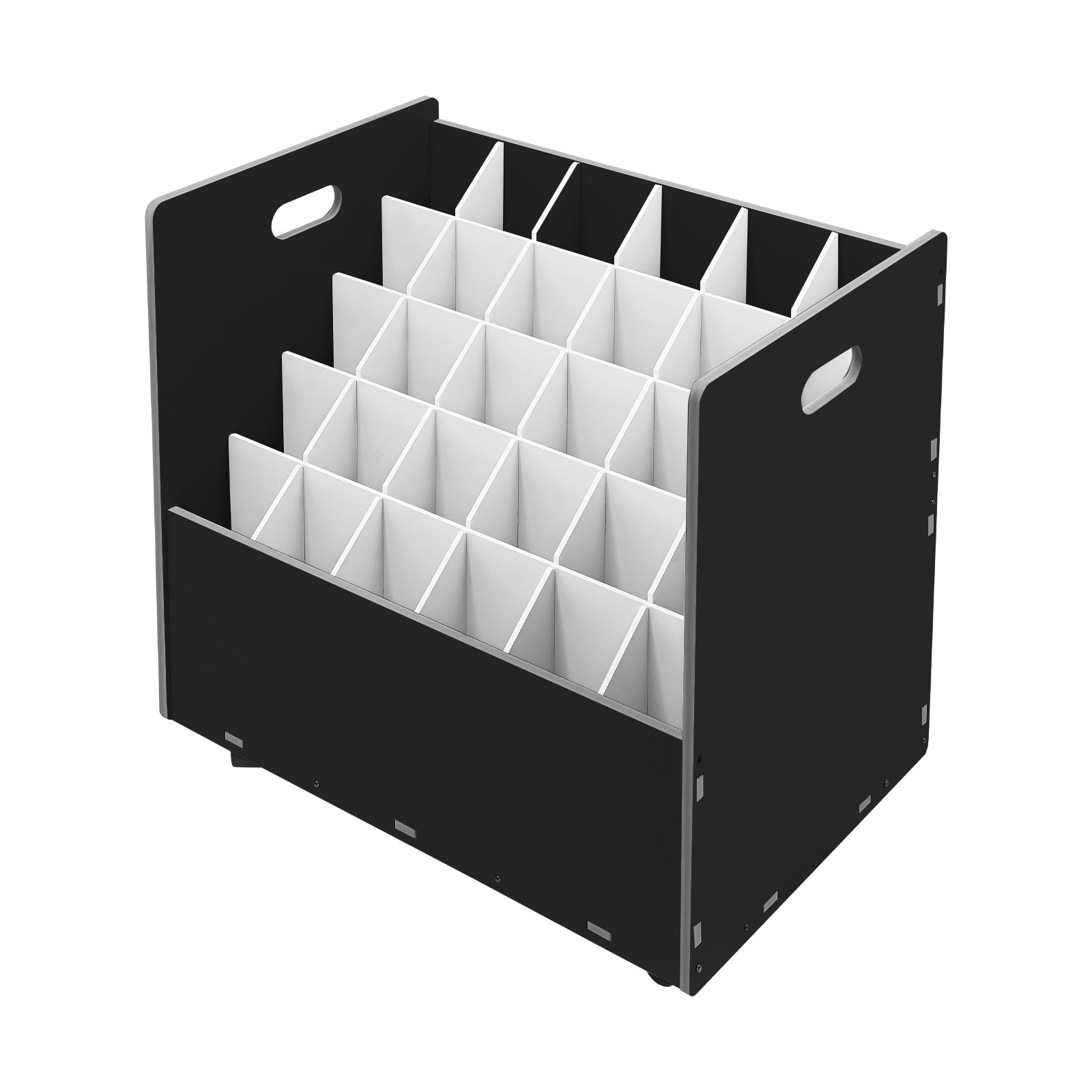 Mobile Roll File Storage Rack, Roll Files Storage Cabinet with Wheels, 30 Slots
