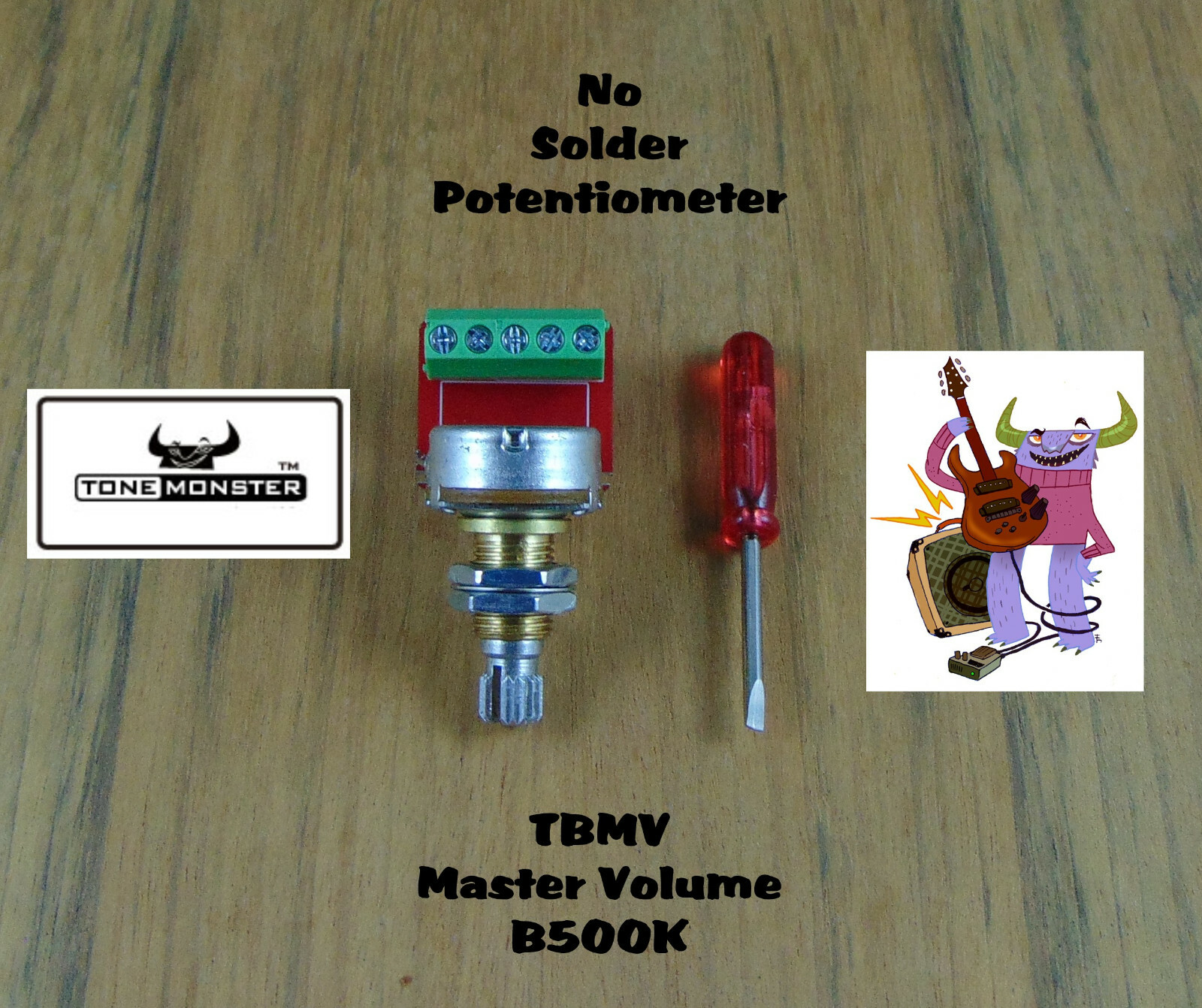 TONE MONSTER NO SOLDER TBMV Master Volume Potentiometer 500K Guitar Bass