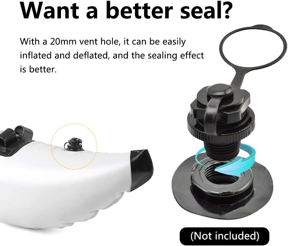 Watris Veiyi 2PCS Towable Tube Plug 22mm/0.87 Boston Valve Inflatable Boat...
