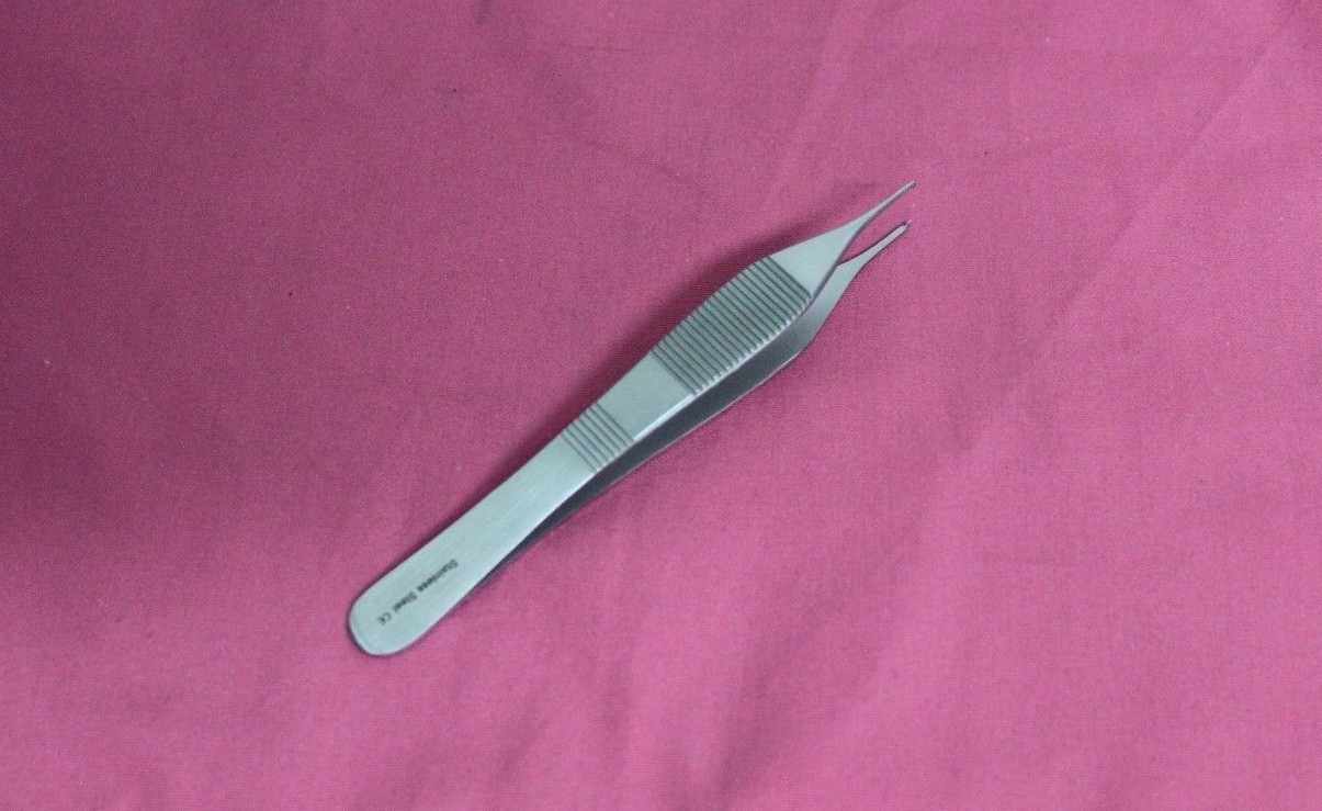 OR Grade Adson Micro Tissue Forceps 1X2 Teeth 4.75" Surgical Dental Instruments