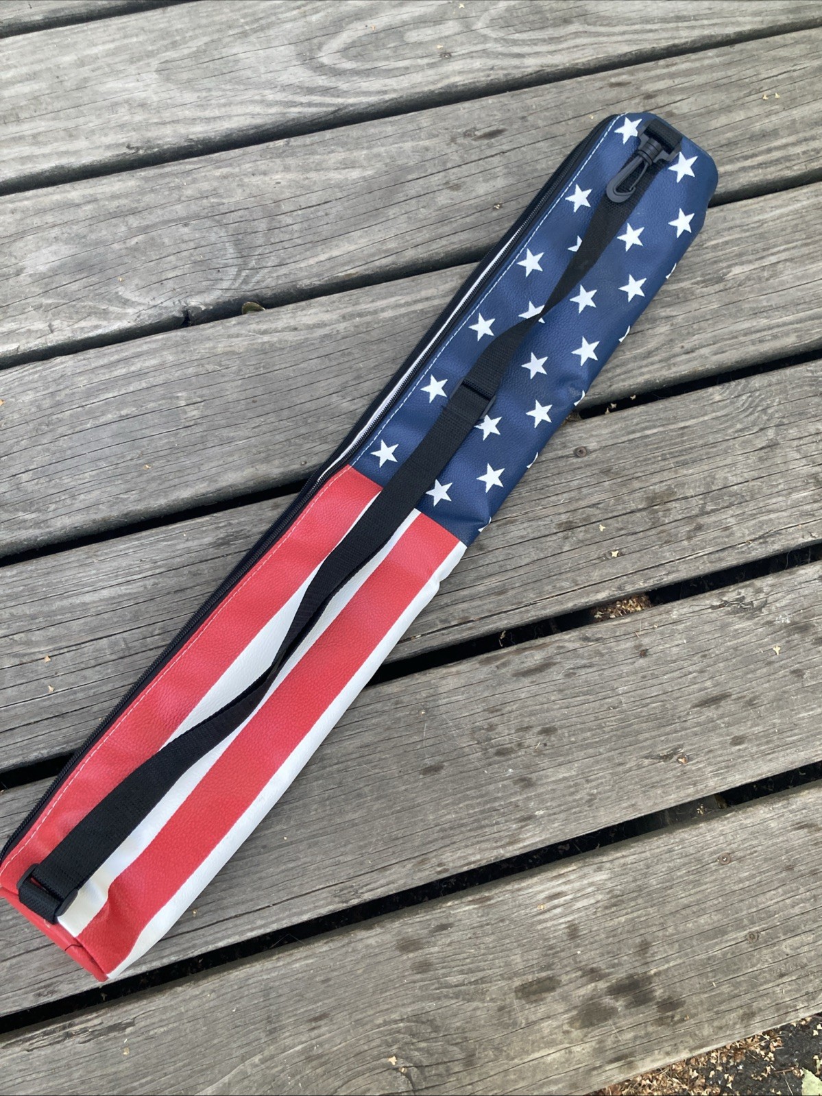 American Flag Six‑Pack Can Sling Cooler – Insulated Carry Case
