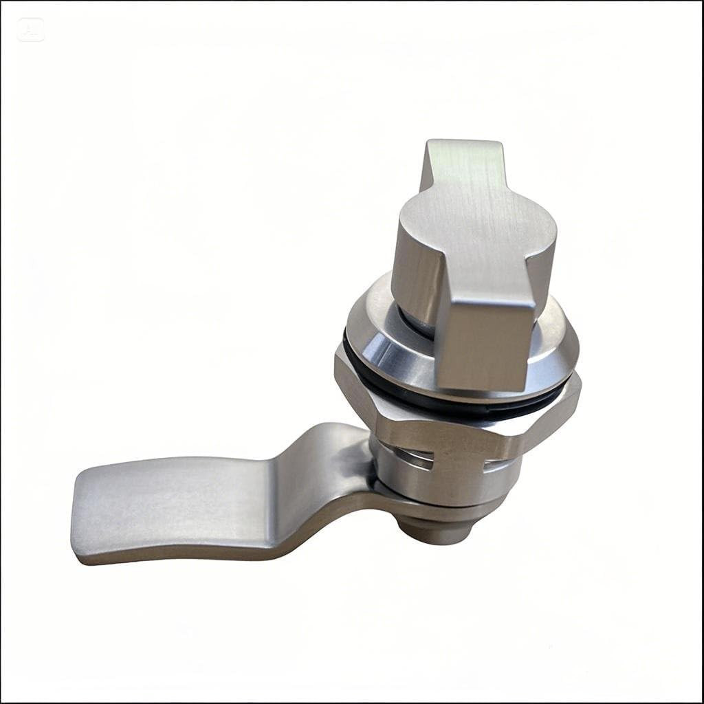 Thumb Operated Offset Cam Lock, Stainless Steel Keyless, Metal Replacement Lock