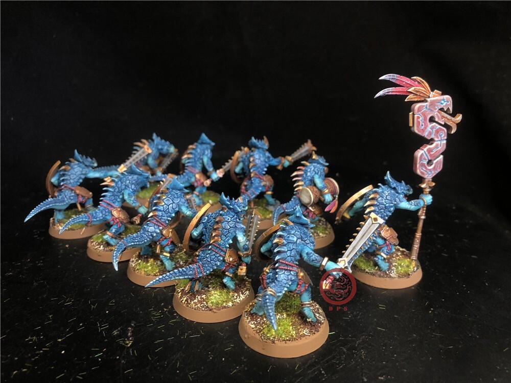 Warhammer AOS DPS painted Lizardmen Seraphon Saurus Warriors SK7649