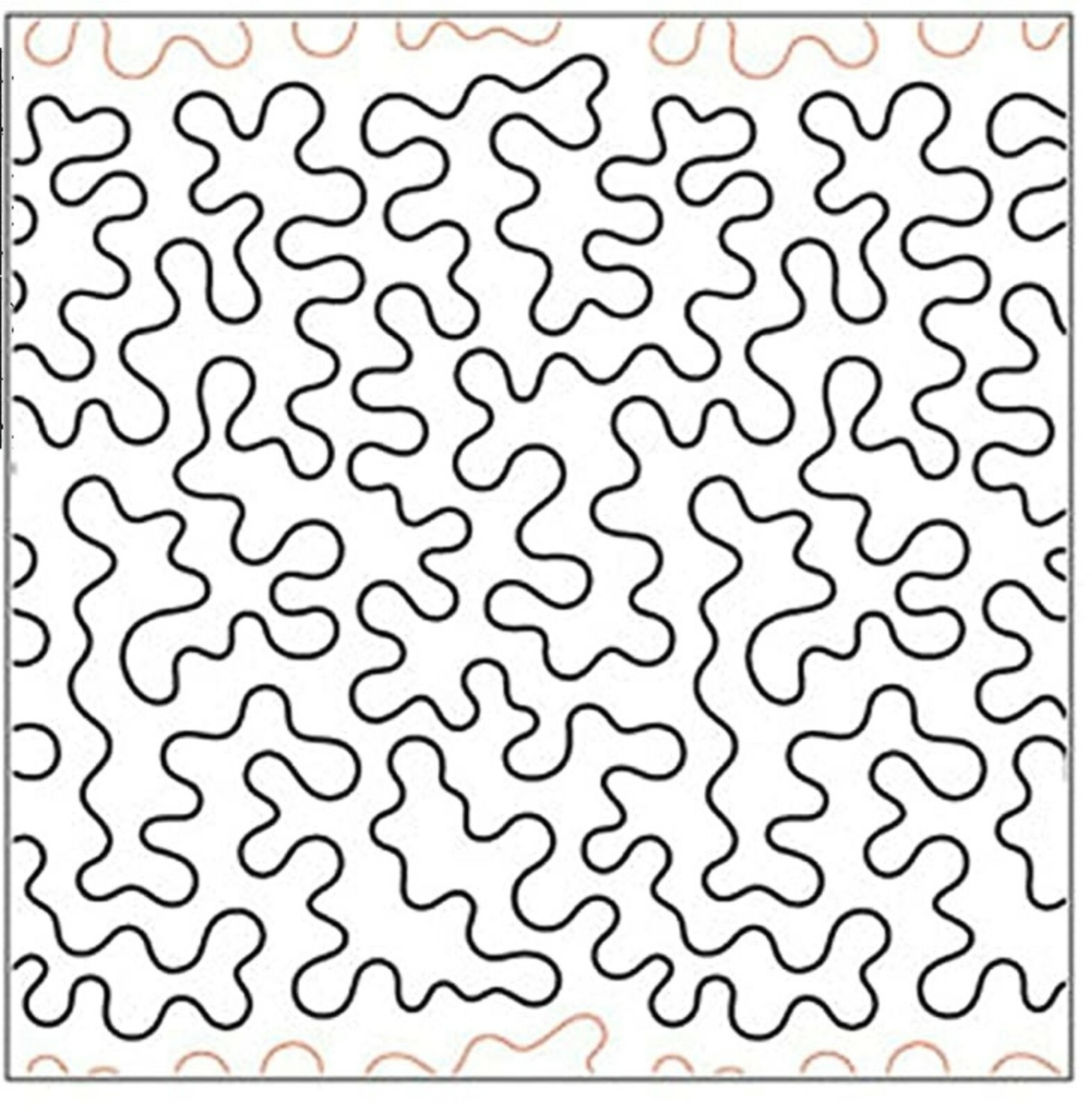 Quilting Stipple Pantograph Longarm Machine Paper Patterns Quilt Design Template