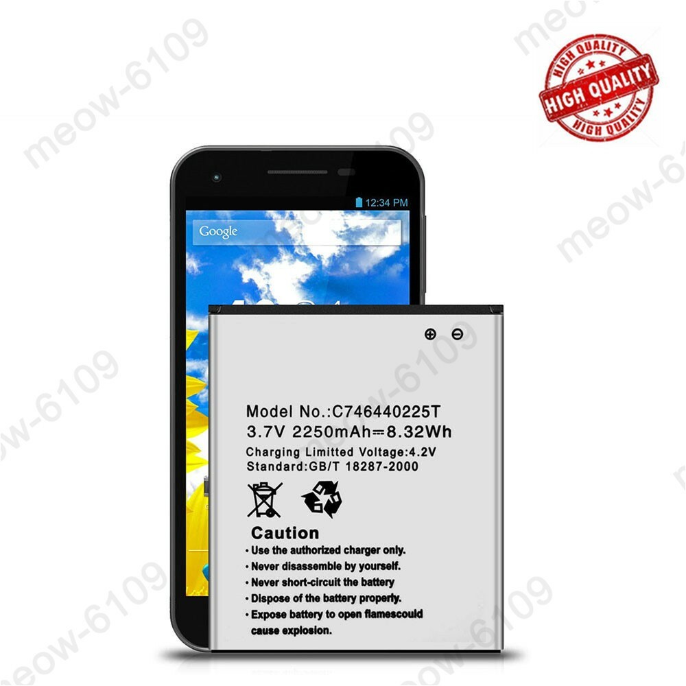 Replacement Battery C746440225T For BLU STUDIO 5.5 D610 D610a D610i D600 2250mAh