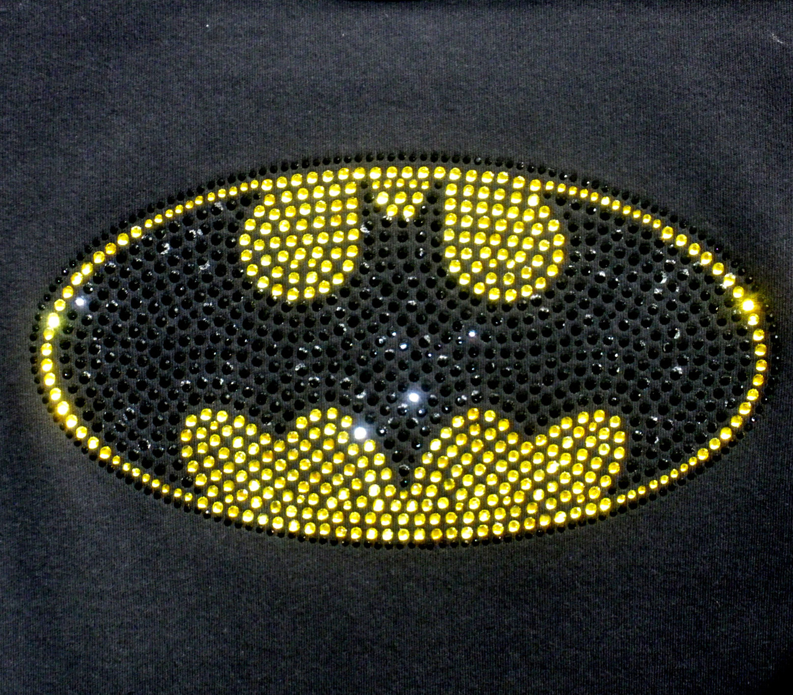 9.5" Batman iron on rhinestone transfer for Batman or Batgirl superhero costume