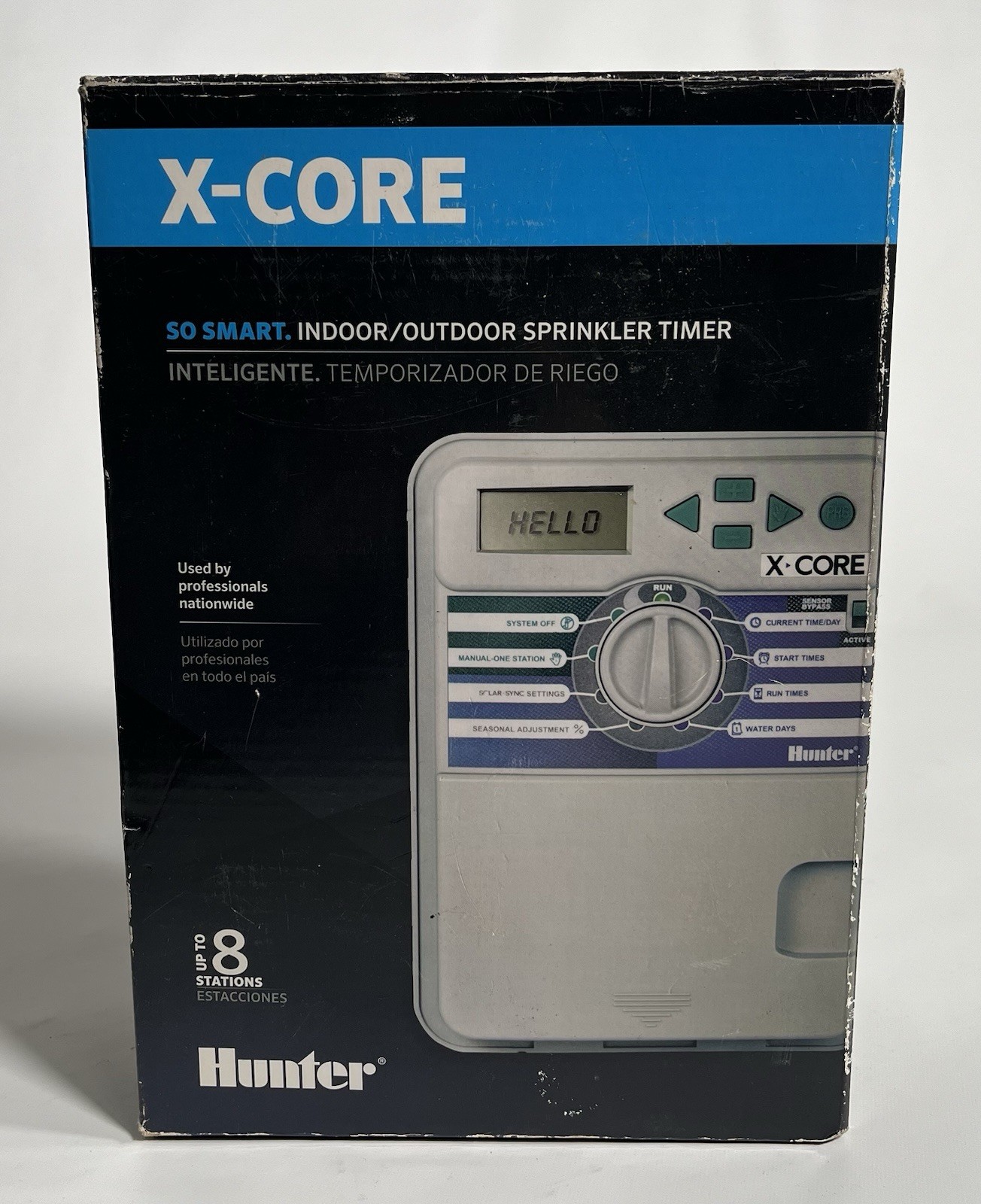 New Unused Hunter X-Core XC800 Indoor/Outdoor 8 Station Sprinkler Timer