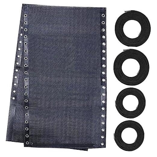 Zero Gravity Chair Replacement Fabric with Bungee Cord Kit, 19 Inch Wide Black