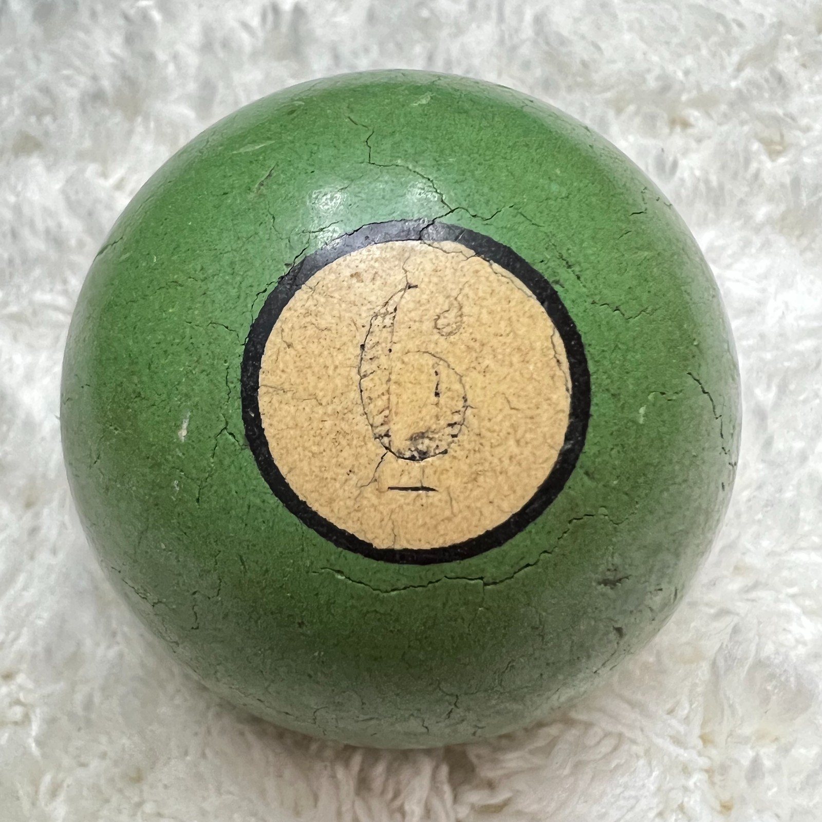 Rare Vintage 2 1/4" Clay Pool Ball, 6 Ball