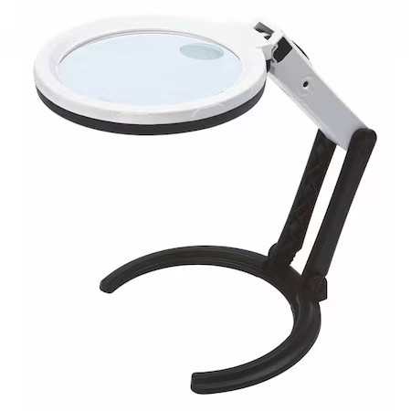 Insize 7512-1 Illuminated Magnifier, 2X/4X Power