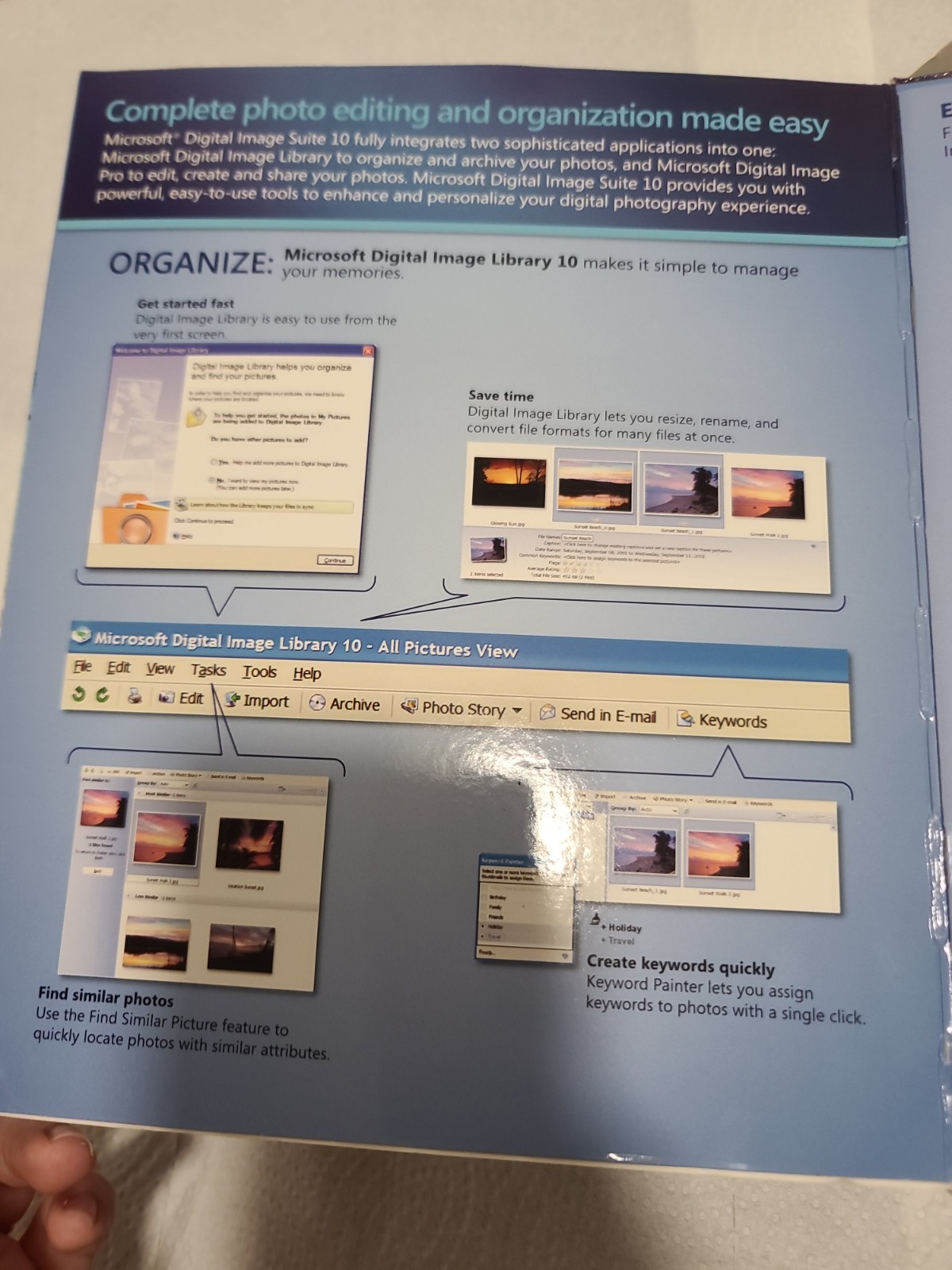Microsoft Digital Image Suite 10 Photo Editing Software Windows CD English