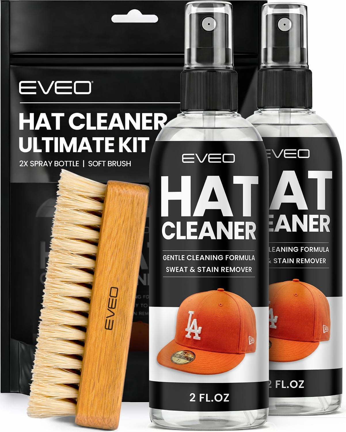 EVEO Hat Cleaner for Baseball Caps - Hat Cleaning Kit Sweat Stain Remover & Deor