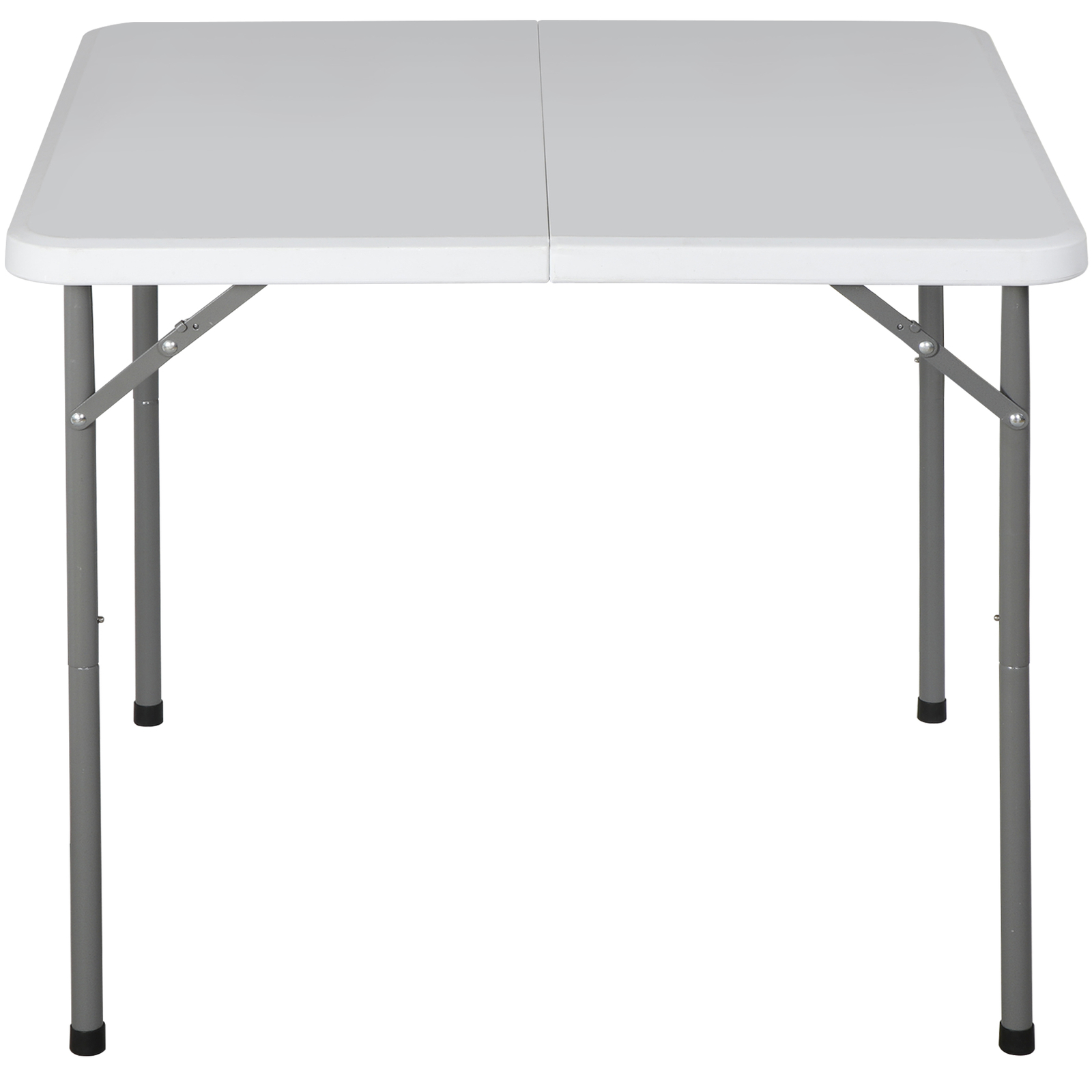 34" Plastic Square Table for Puzzles Crafting Fold in Half Camping Table Utility