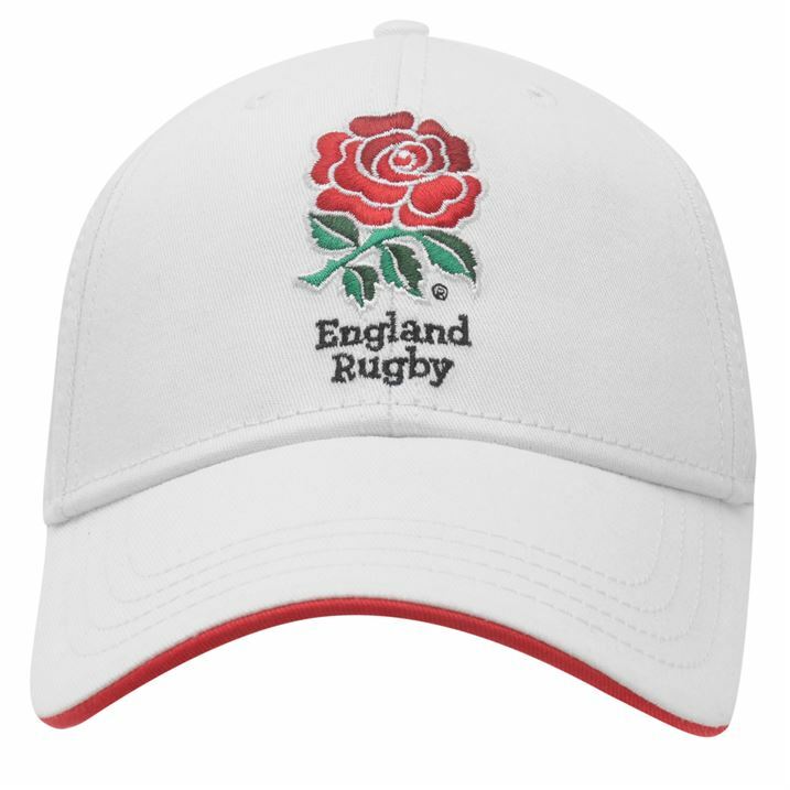 ENGLAND RUGBY BASEBALL CAP WHITE ADULT ONE SIZE NEW WITH TAGS RED ROSE