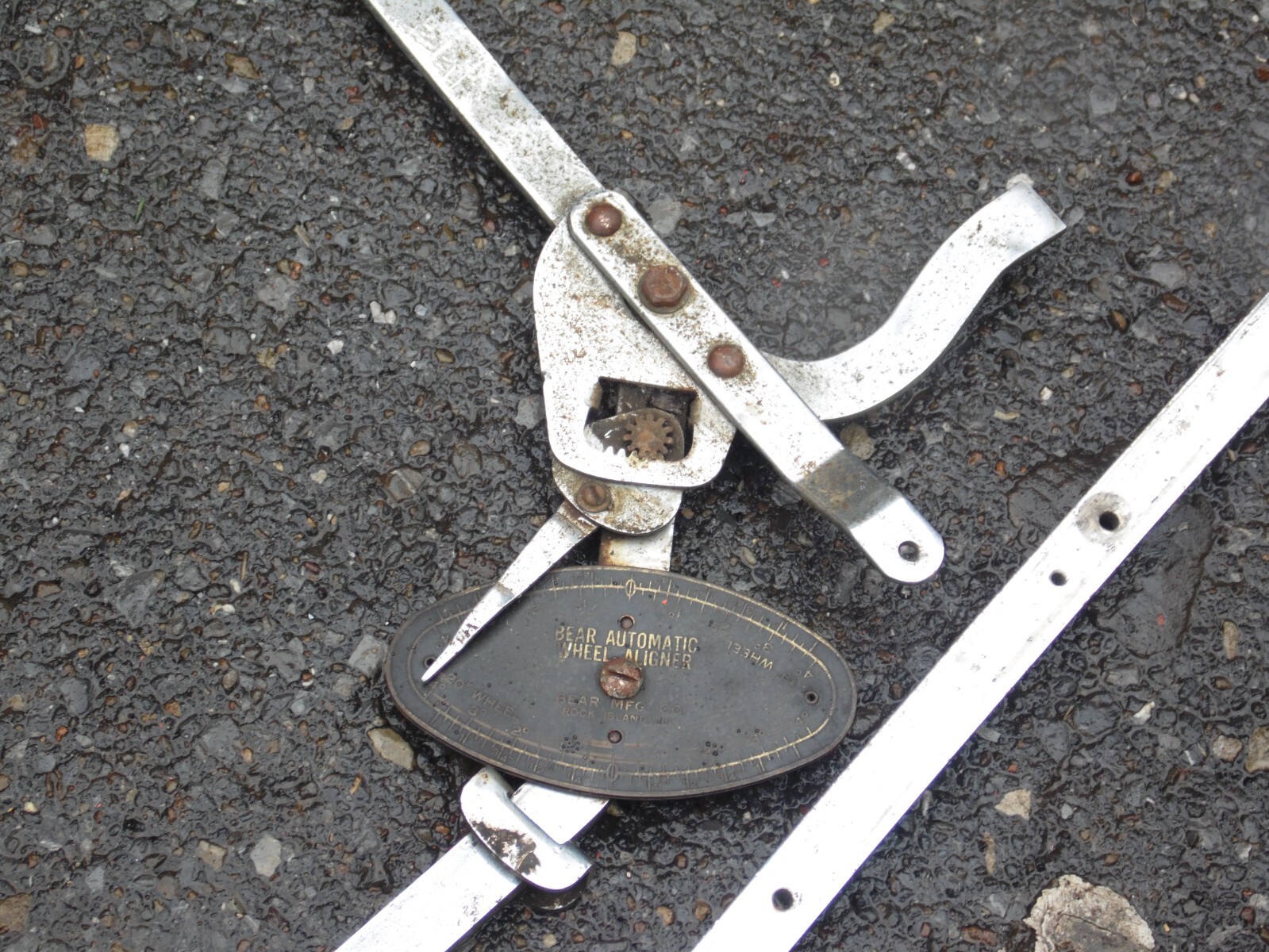 Vintage Bear Wheel Aligner Alignment Tool and Sign