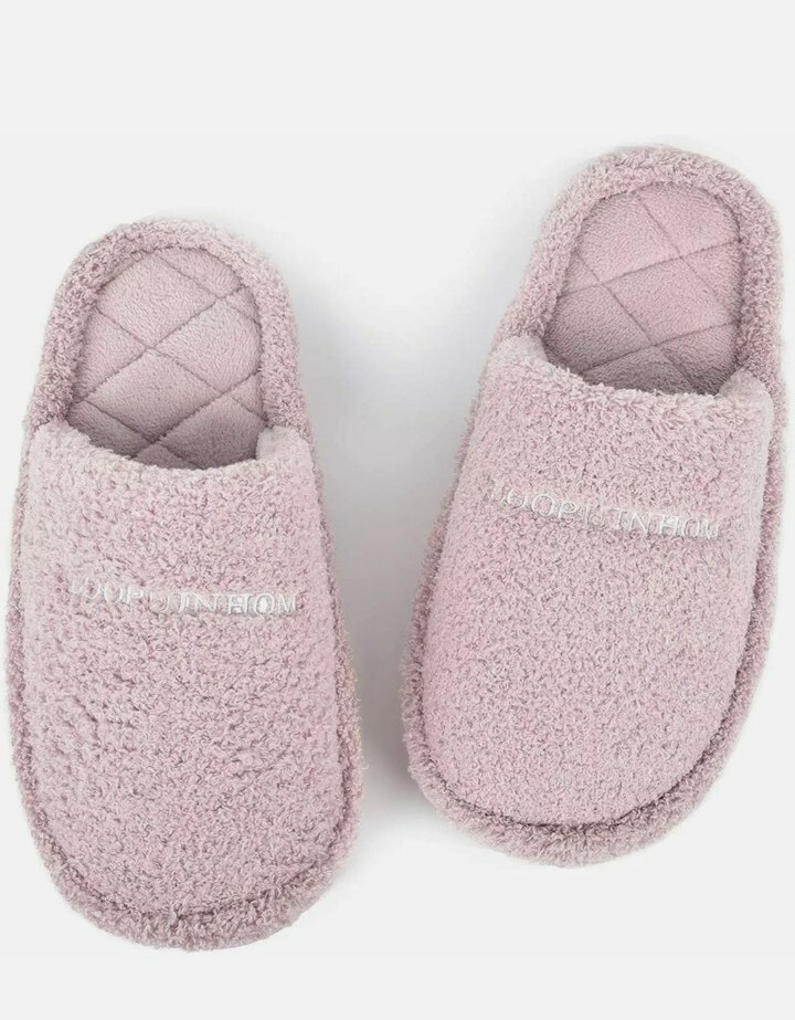 LOOPUINHOM ~ Women's Large (9-10) ~ Violet ~ Soft Plush Slippers w/Memory Foam