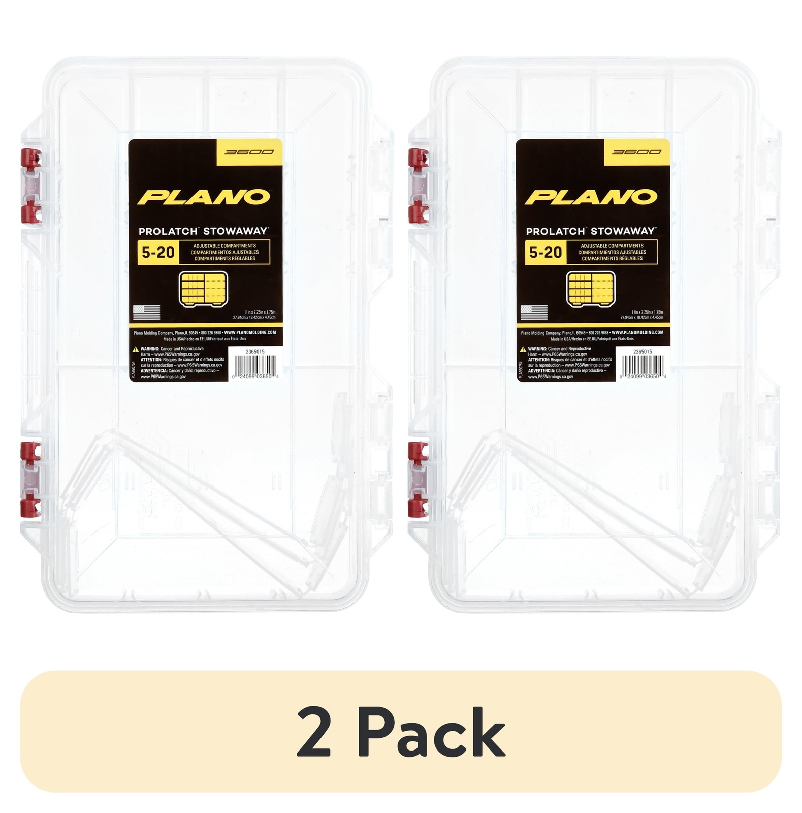 Medium Pro-Latch Organizer - 2 Pack, Durable Storage for Crafts, Tools & Parts