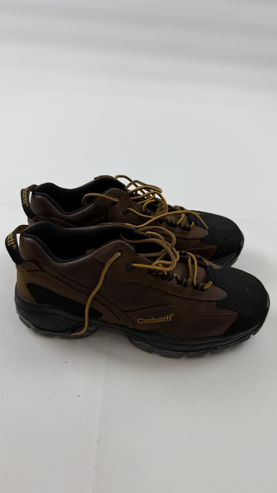 Carhartt Work Shoes Mens Size 9 Brown Leather Safety Toe EH Slip Resistant