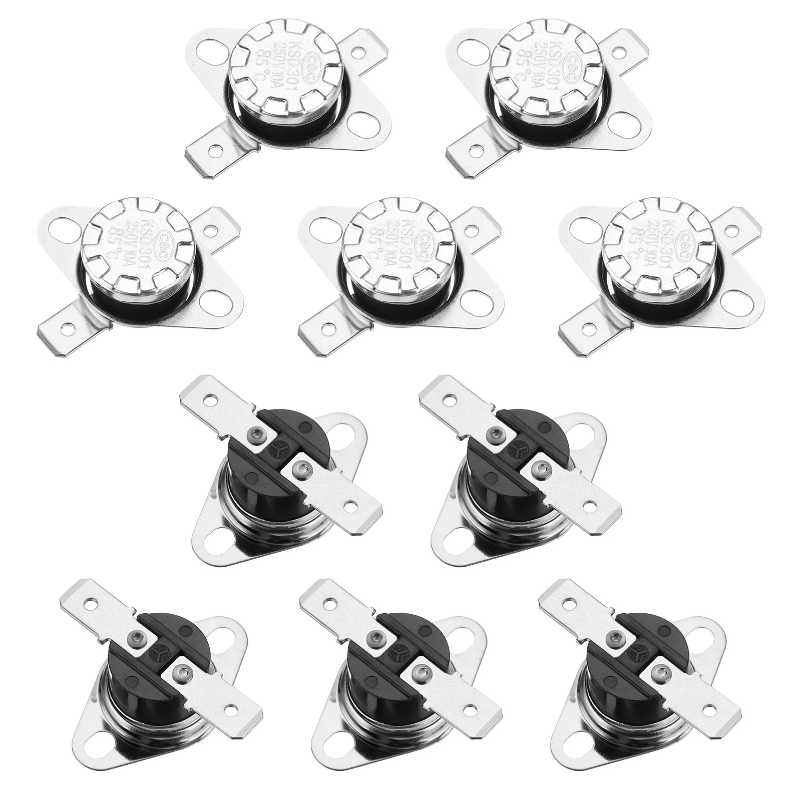 Temperature Control Switch , Thermostat , KSD301 85°C , 10A , N.O 10pcs