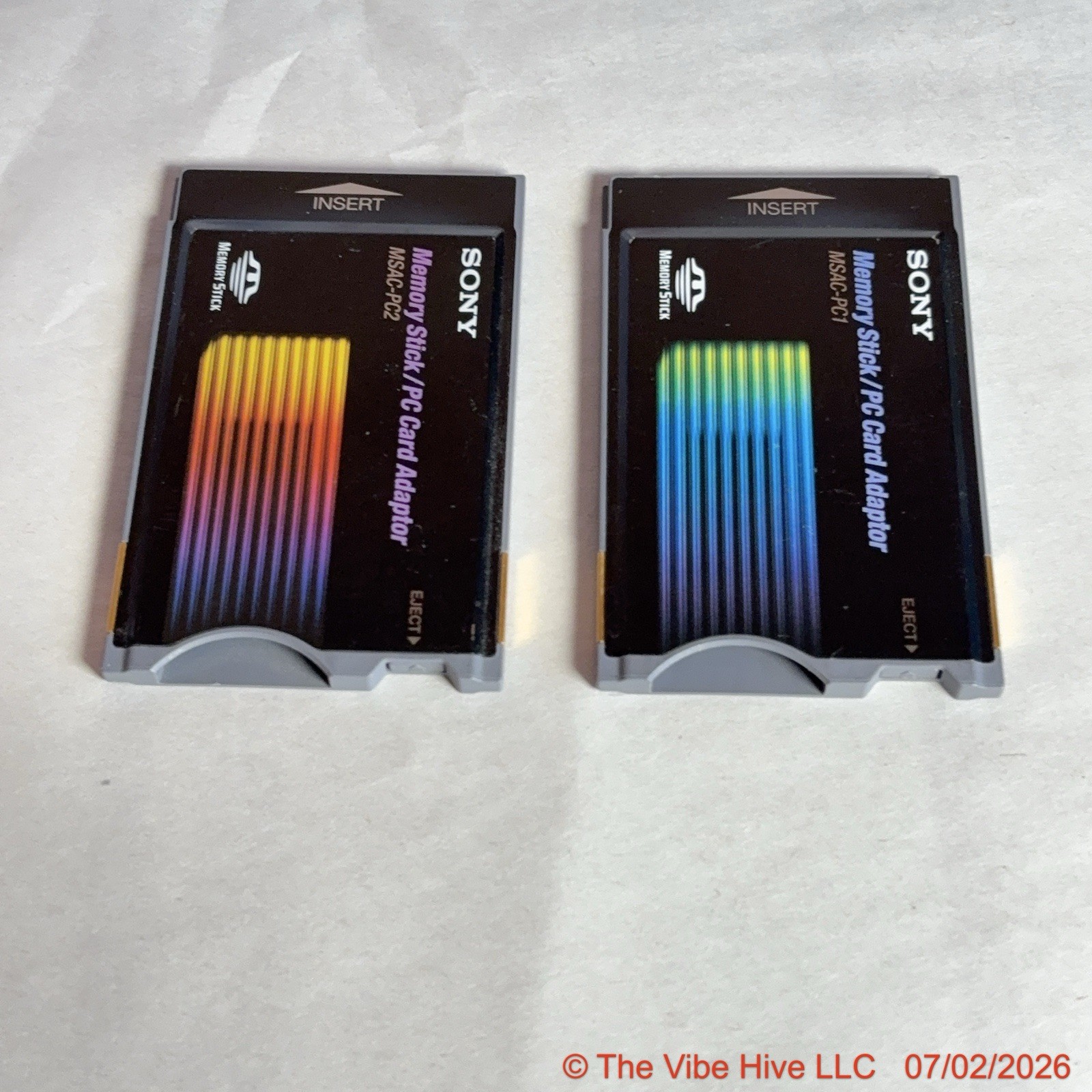 Sony MSAC-PC1 & MSAC-PC2 Memory Stick PC Card Adapters Genuine