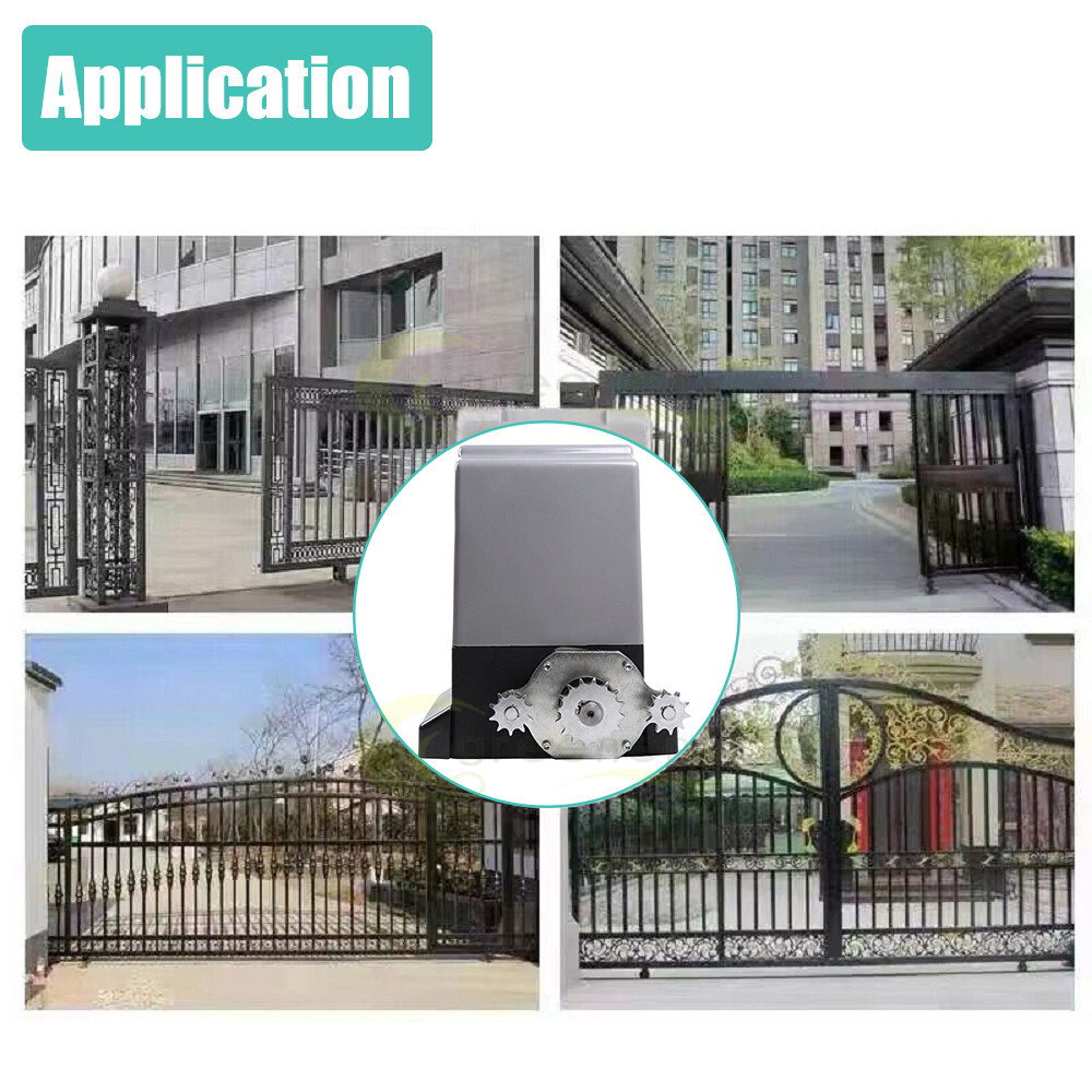 3100lbs Automatic Sliding Gate Opener Door Operator 4 Remote Control+APP Control