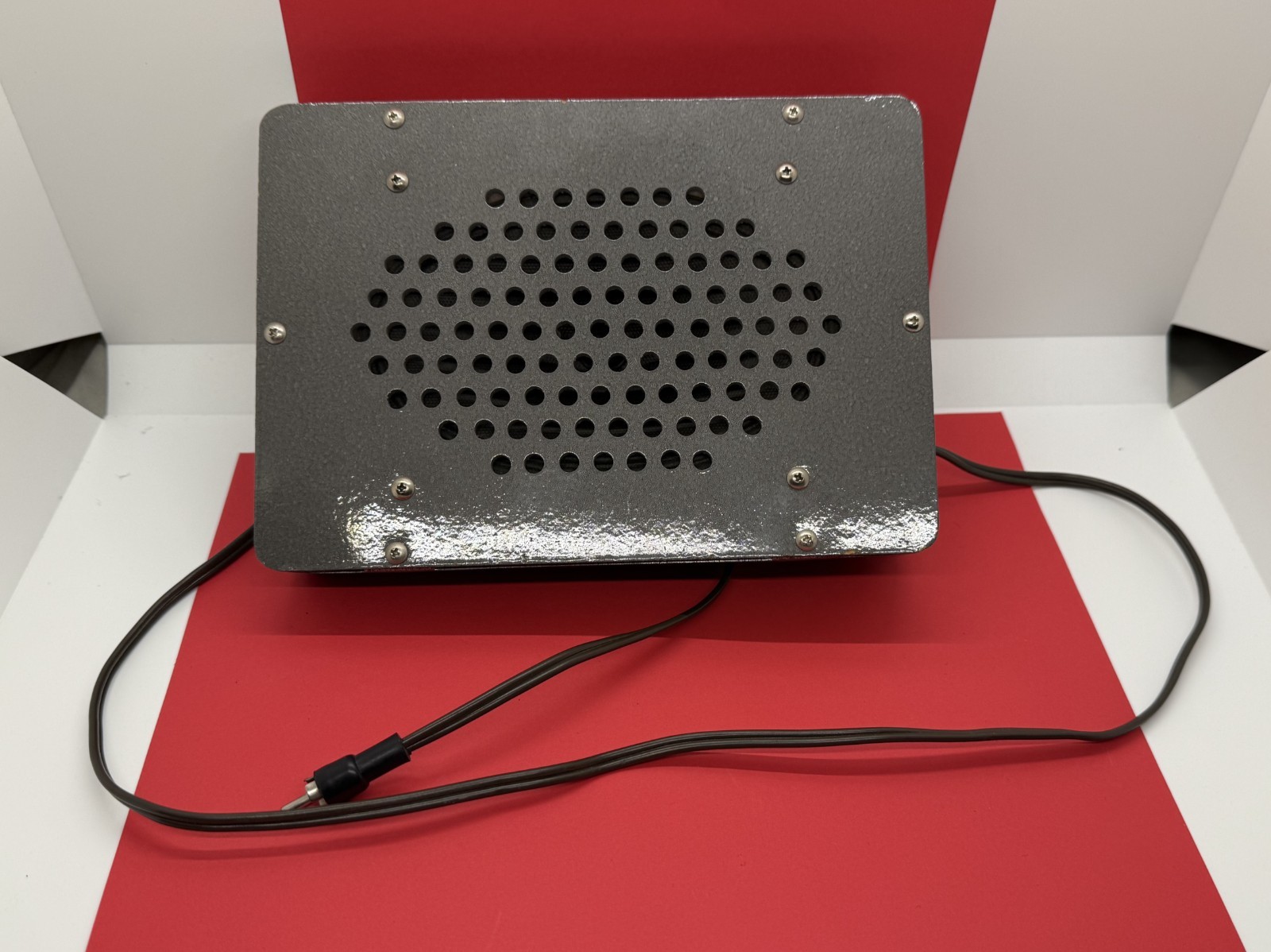 Vintage Davis Radio Corp Hard Box Speaker, Single Grey, as-is, untested
