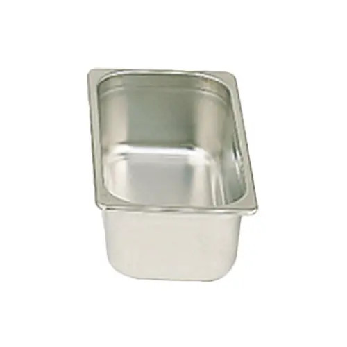 Thunder Group 1/4 Size 22 Gauge Stainless Steel Steam Table Pan - 4" Deep