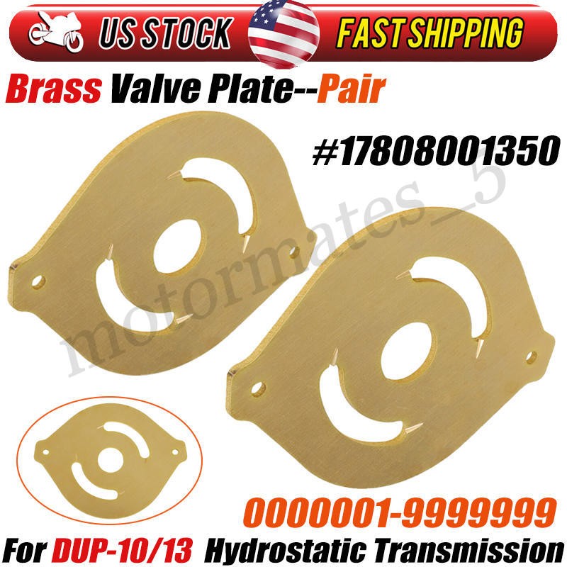 Pair Brass Valve Plates 17808001350 For DUP-10 DUP-13A Hydrostatic Transmission