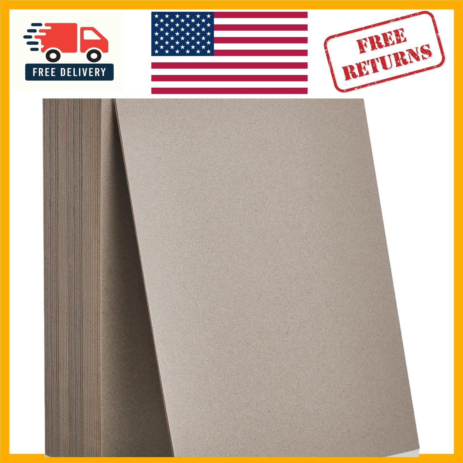 Portable & Lightweight 20 Pcs Book Board – Heavy-Duty Chipboard 7x5 Inch