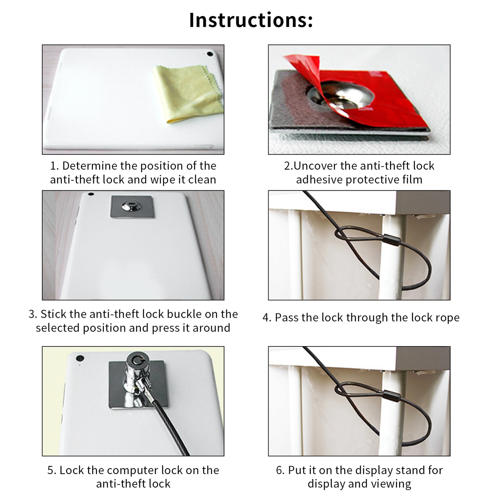 Laptop Lock AntiTheft Galvanized Environmental Protection Computer Security