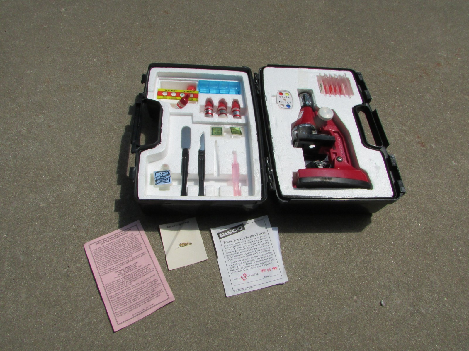 VTG Tasco 50X-900X Zoom # 60900-3 Microscope With Black Tasco Case Science Kit