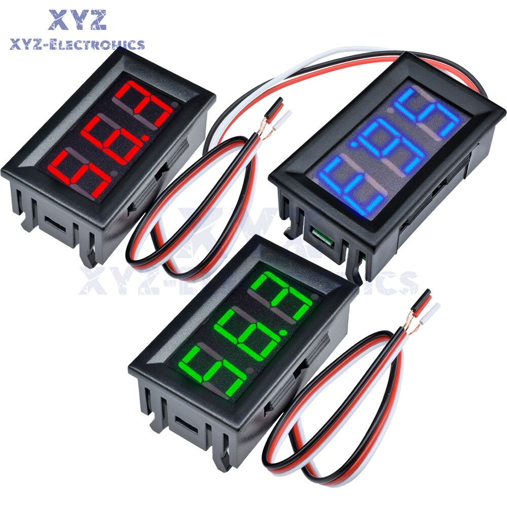 DC 0-100V LED Digital Display Voltmeter LED Voltage Panel Meter Blue Red Green