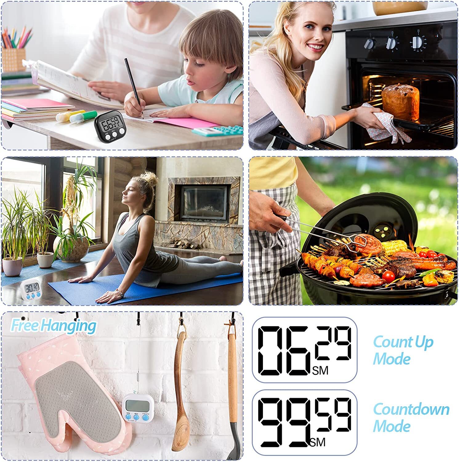 Kitchen Timer Timer for Kids Toothbrush Exercise Oven Baking Table Productivity