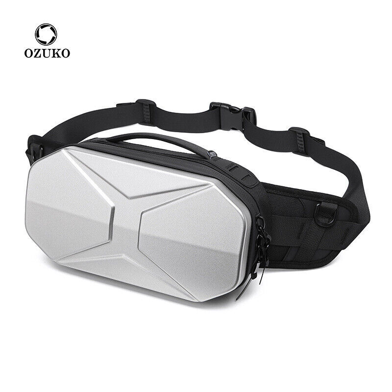 OZUKO New Men  Sling Waist Chest Outdoor Sports Teenager Waterproof Shoulder Bag