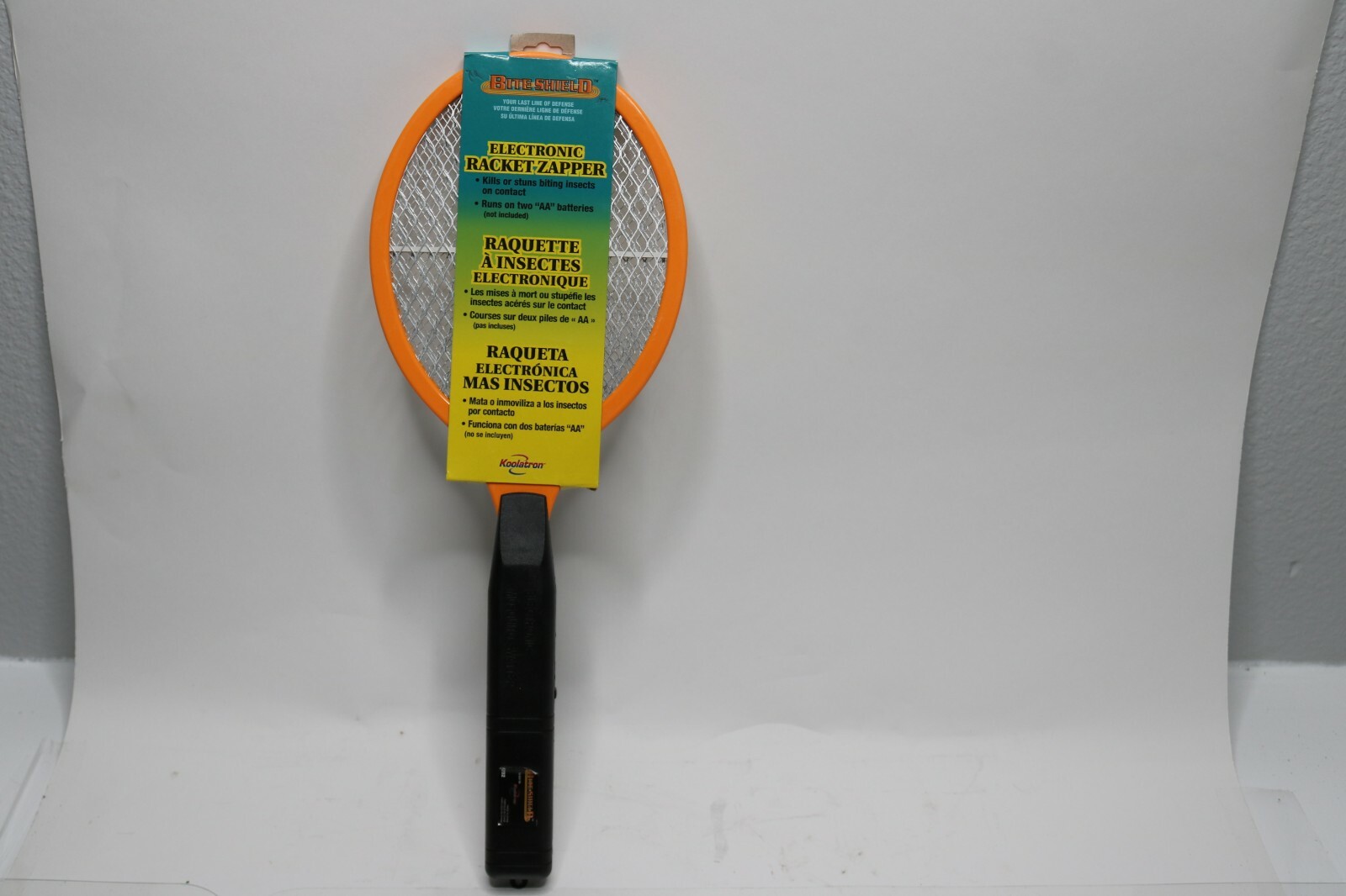 2 Pack - Bite Shield Electronic Bug Zapper Racket Kills Insects Mosquitoes Flies