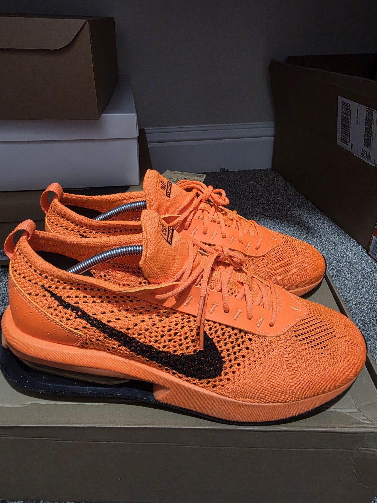 Nike Air Max Flyknit Racer Total Orange Men's Running Shoes Breathable