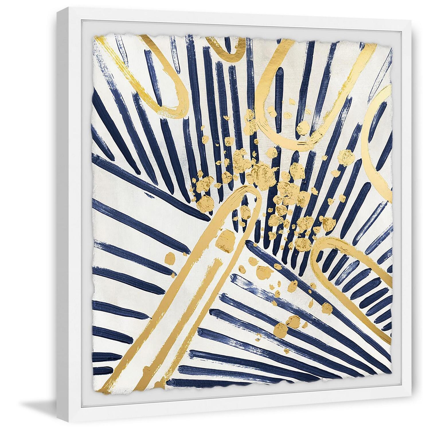 Marmont Hill Palm Tree in Blues Framed Painting Print 12" x 12"
