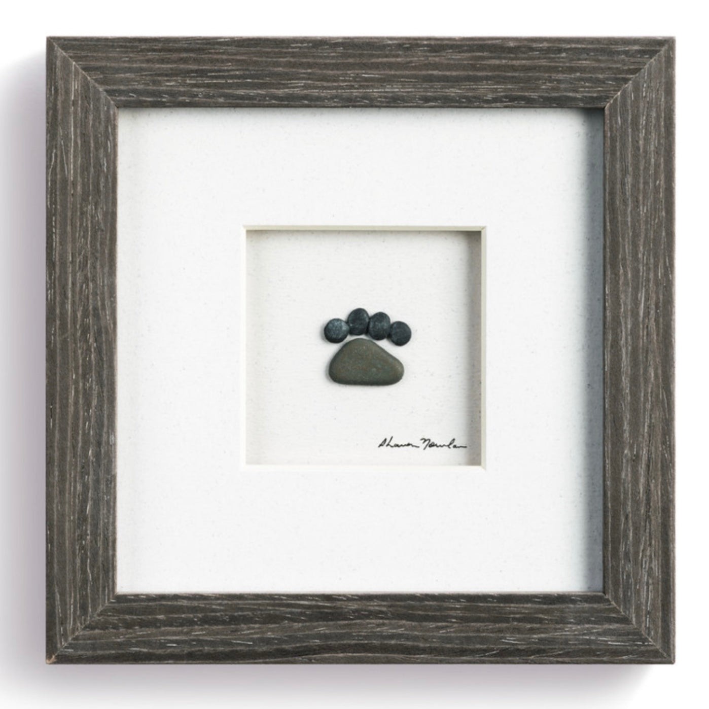 Paws are Forever, Sharon Nowlan Pebble Art - Gray