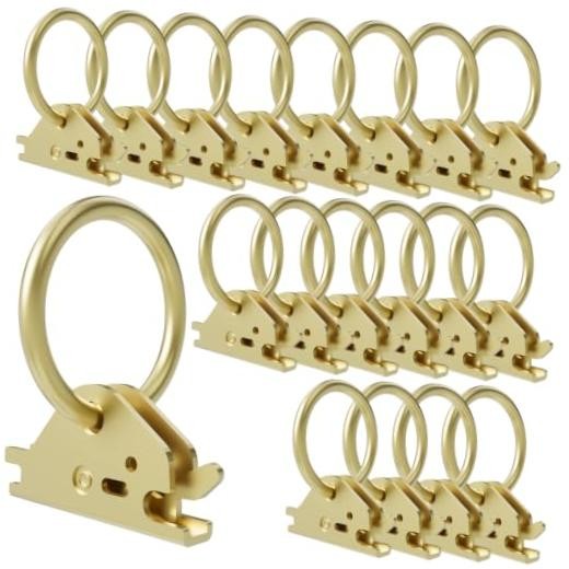 Steel E-Track O Ring Tie-Down Anchors,4400lbs Break Strength 20Pack Golden